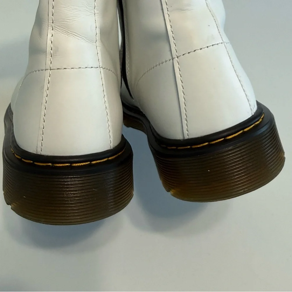 Dr. Martens 1460Y Combat Boots Women Size 6 Zipper Up Leather Bouncing Sole - Picture 8 of 14